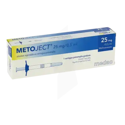 Metoject 25 Mg/0,5 Ml, Solution Injectable En Seringue Préremplie à Blere