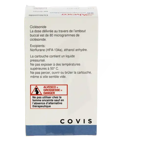 Alvesco 80 Microgrammes/dose, Solution Pour Inhalation En Flacon Pressurisé