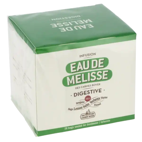 Eau De Mélisse Des Carmes Boyer Mélissane Tisane Digestive Bio 20 Sachets/1,5g