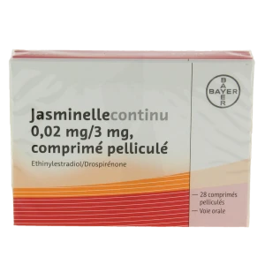 Jasminellecontinu 0,02 Mg/3 Mg, Comprimé Pelliculé