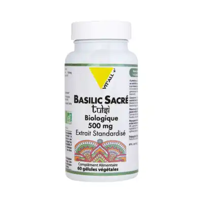 Vitall+ Basilic Sacré Tulsi 500mg Bio Gélules végétales B/60