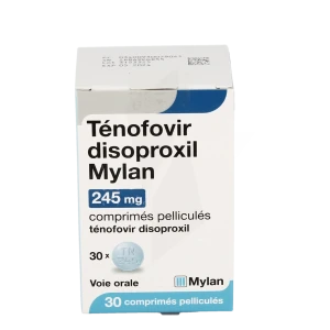 Tenofovir Disoproxil Mylan 245 Mg, Comprimé Pelliculé