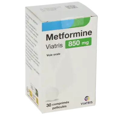 Metformine Viatris 850 Mg, Comprimé Pelliculé à FLEURANCE