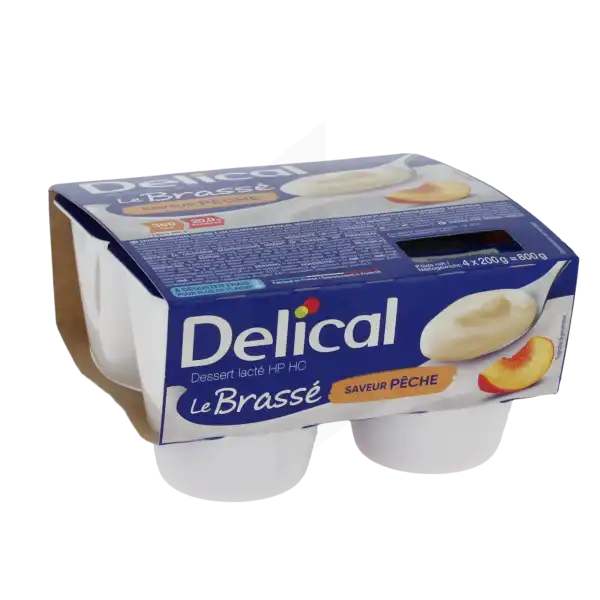 Delical Le Brassé Hp Hc Nutriment Pêche 4pots/200g