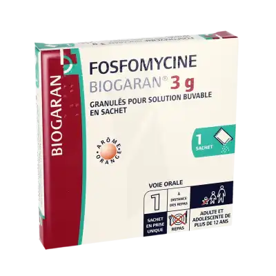 Fosfomycine Biogaran 3 G, Granulés Pour Solution Buvable En Sachet à POITIERS