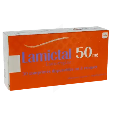 LAMICTAL 50 mg, comprimé dispersible ou à croquer