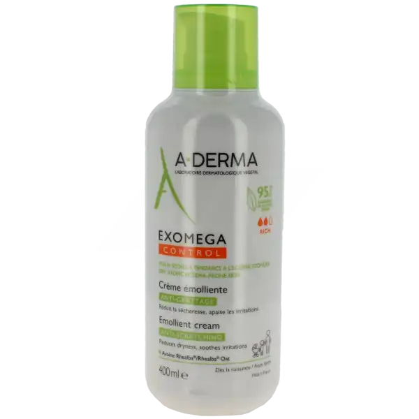 Aderma Exomega Control Crème Émolliente Anti-grattage Fl Pompe/400ml