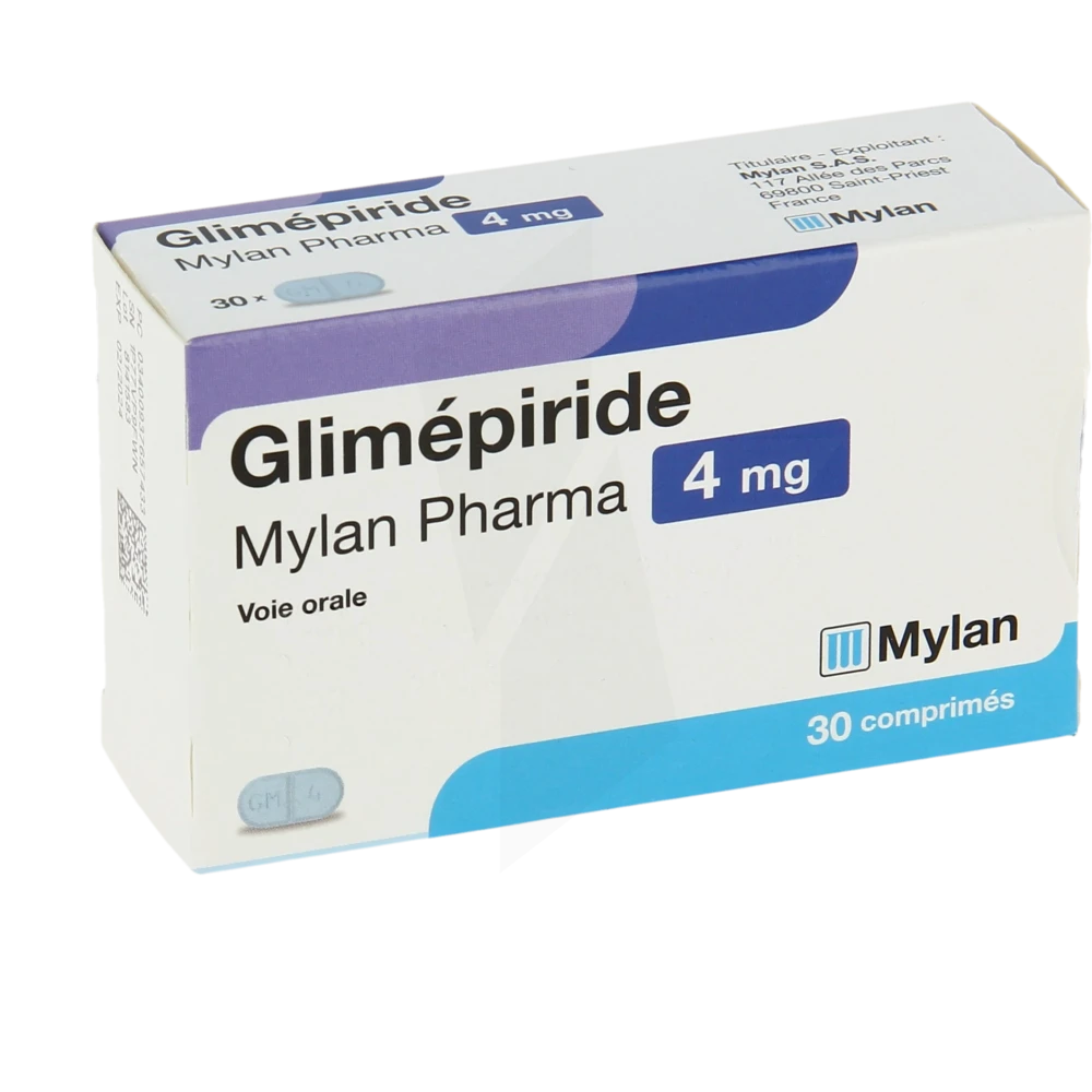 Glimepiride Viatris 4 Mg, Comprimé