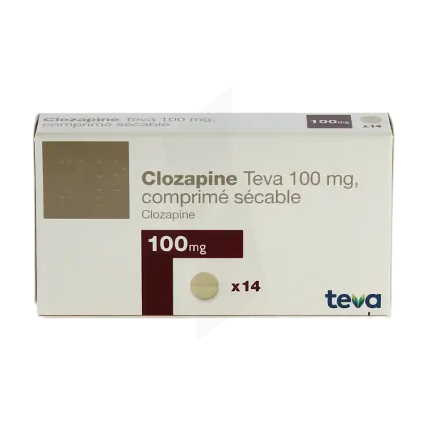 Clozapine Teva 100 Mg, Comprimé Sécable