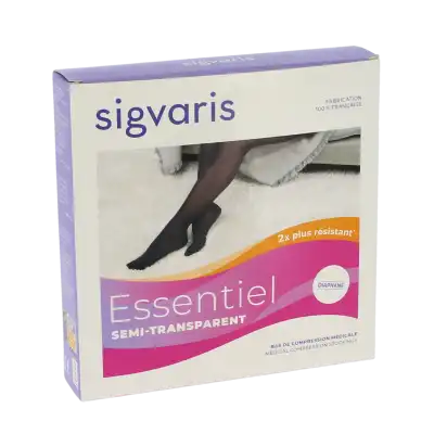 Sigvaris Essentiel Semi-transparent Bas Auto-fixants  Femme Classe 2 Naturel Small Normal à Millau