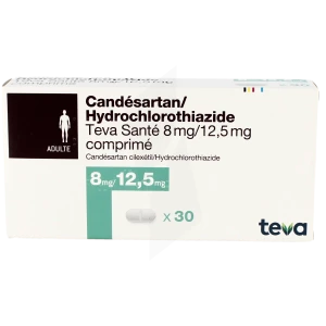 Candesartan/hydrochlorothiazide Teva Sante 8 Mg/12,5 Mg, Comprimé