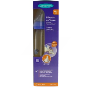 Lansinoh Natural Wave Biberon Verre 240ml