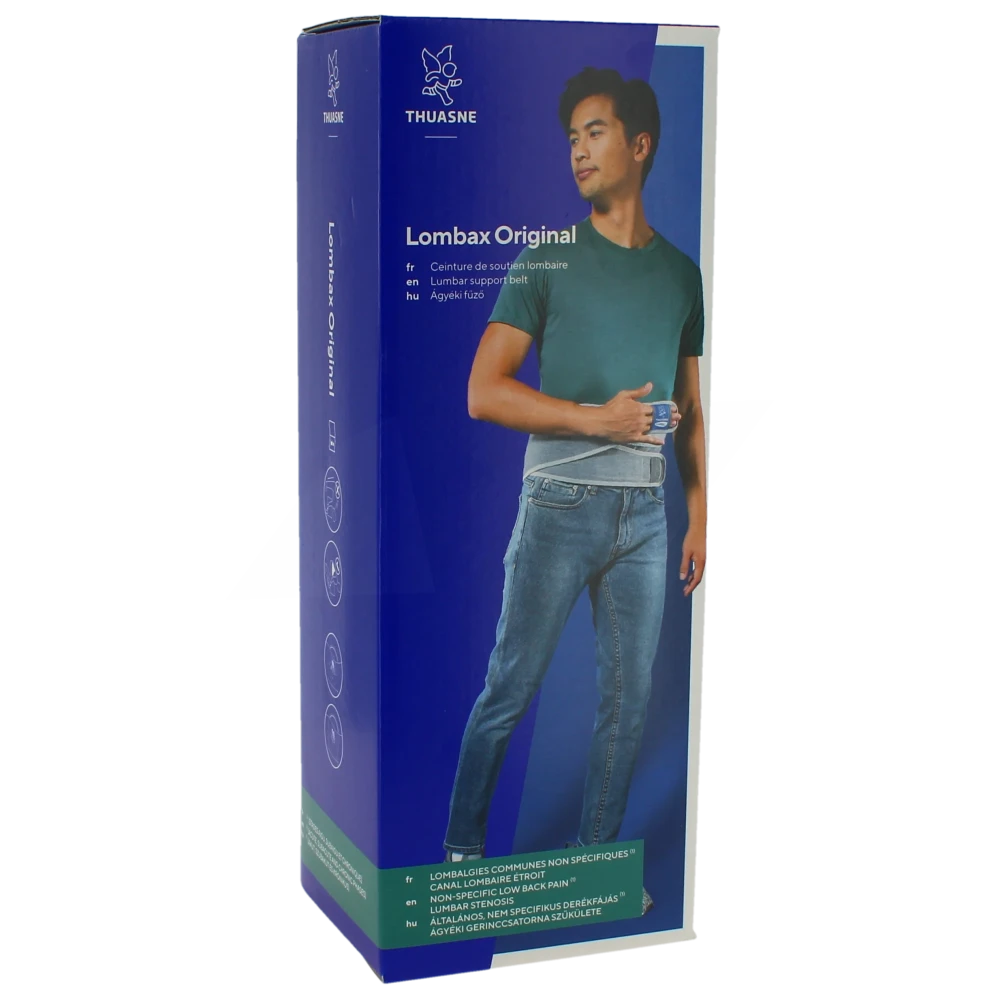 Thuasne Lombax Original Ceinture Lombaire Gris Hauteur 26cm Taille 3