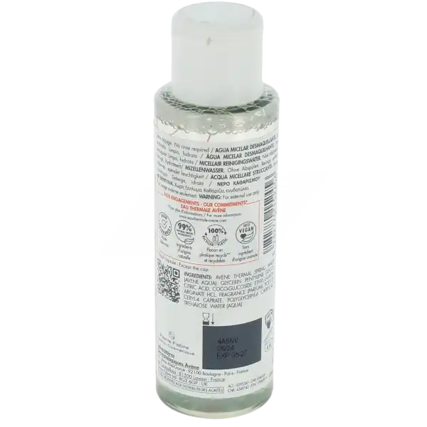 Avène Eau Thermale Soins  Essentiels Eau Micellaire Démaquillante Fl/100ml
