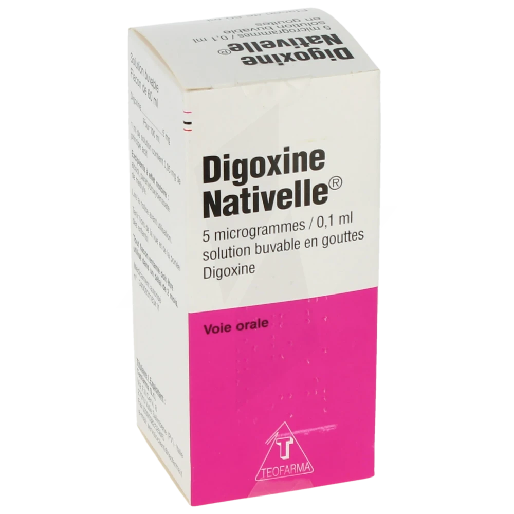 Digoxine Nativelle 5 Microgrammes/0,1 Ml, Solution Buvable, En Gouttes