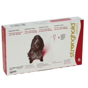 Stronghold 120 Mg Solution Pour Spot-on Pour Chiens 10,1 - 20 Kg, Solution Pour Spot-on