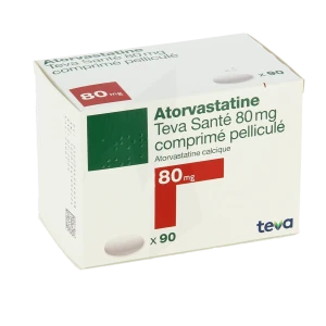 Atorvastatine Teva Sante 80 Mg, Comprimé Pelliculé