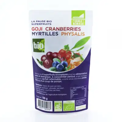Exopharm Goji Cranberries Myrtilles Physalis Bio Sachet/100g à VALENCE