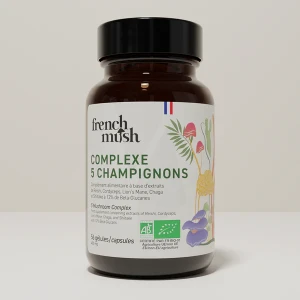 French Mush Complexe 5 Champignons Bio Gélules Boîte De 56