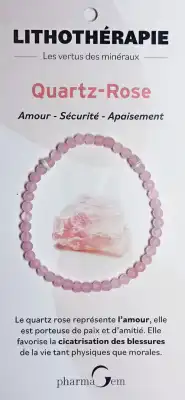 Bracelet De Lithothérapie En Quartz Rose 4 Mm à Caumont-sur-Durance
