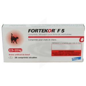 Fortekor F 5 Comprimes Pour Chats Et Chiens, Comprimé