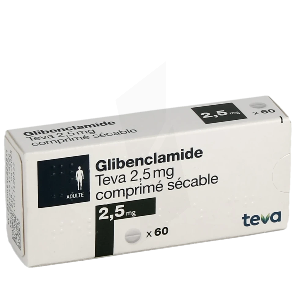 Glibenclamide Teva 2,5 Mg, Comprimé Sécable
