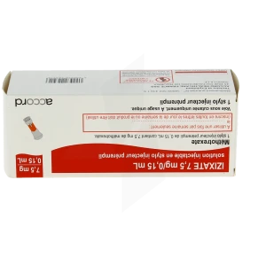 Izixate 7,5 Mg/0,15 Ml, Solution Injectable En Stylo Injecteur Prérempli