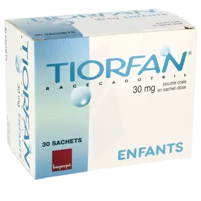 TIORFAN 30 mg ENFANTS, poudre orale en sachet-dose