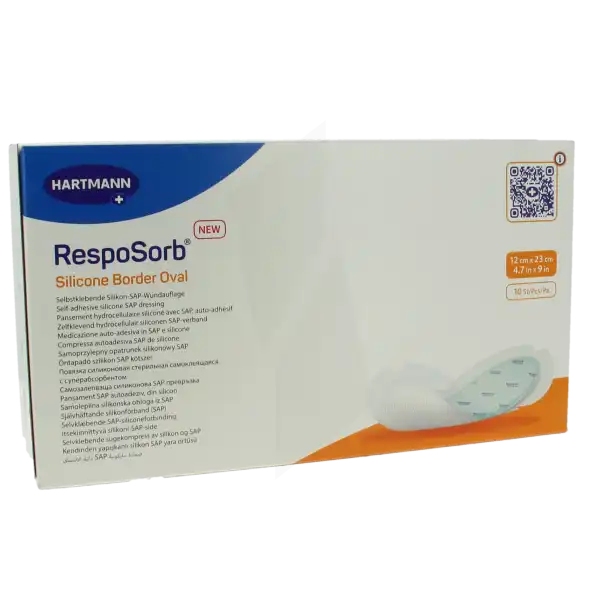 Resposorb Silicone Border Oval Pans Absorption Importante 12x23cm B/10