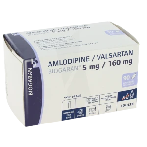 Amlodipine/valsartan Biogaran 5 Mg/160 Mg, Comprimé Pelliculé