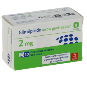 Glimepiride Arrow Generiques 2 Mg, Comprimé Sécable