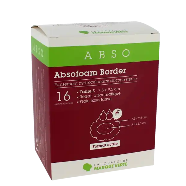 Absofoam Border Ovale Pans S 7,5x9,5cm B/16