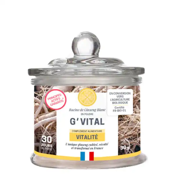 Jardins D'occitanie G’vital 100% Ginseng Blanc Vitalité 30g