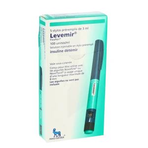 Levemir Flexpen 100 Unités/ml, Solution Injectable En Stylo Prérempli