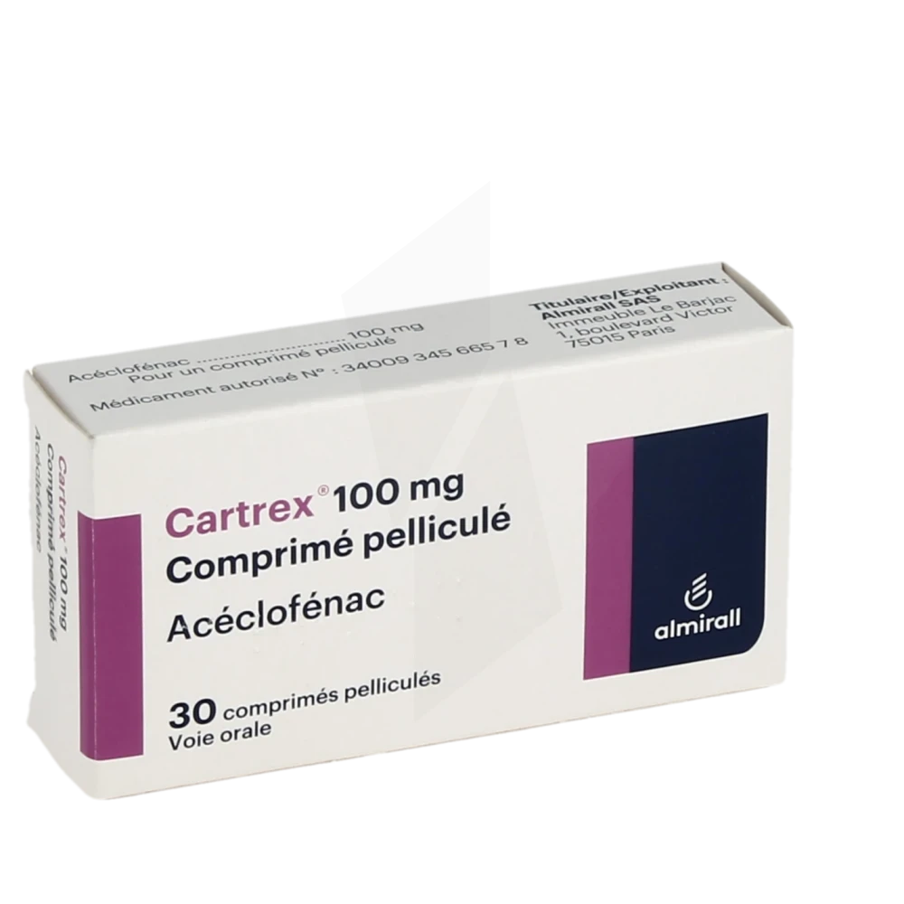 Cartrex 100 Mg, Comprimé Pelliculé