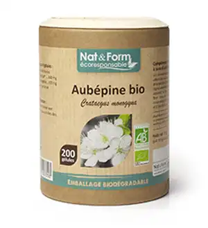 Nat&form Eco Responsable Aubépine Bio Gélules B/200 à VIC-FEZENSAC