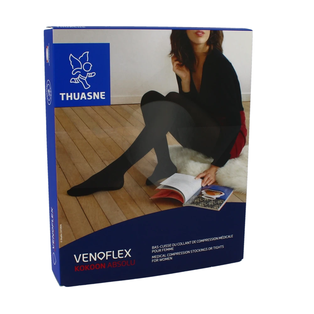Venoflex Kokoon Absolu 2 Bas Cuisse Femme Noir Taille 2n