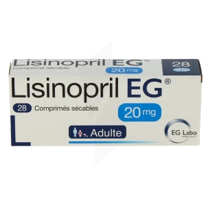 Lisinopril Eg 20 Mg, Comprimé Sécable