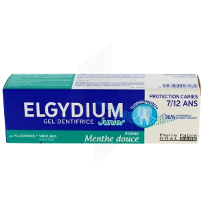 Elgydium Junior Protection Caries Pâte Dentifrice Menthe Douce 7-12ans T/50ml