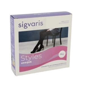 Sigvaris Styles Opaque Chaussettes  Femme Classe 2 Beige RosÉ Small Normal