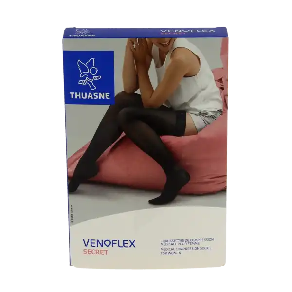 Thuasne Venoflex Secret 2 Chaussette Femme Noir T2n