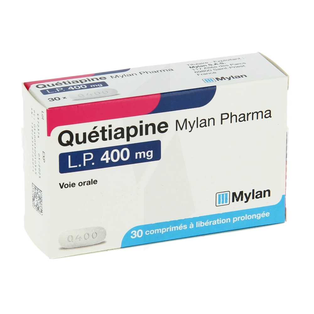 Quetiapine Viatris Lp 400 Mg, Comprimé à Libération Prolongée