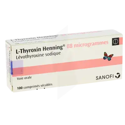 L-thyroxin Henning 88 Microgrammes, Comprimé Sécable à VILLERS-LE-LAC
