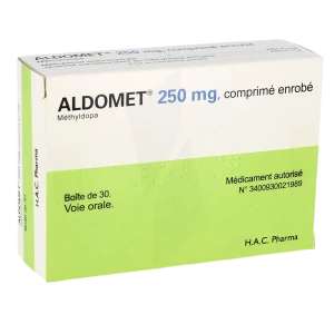 Aldomet 250 Mg, Comprimé Enrobé