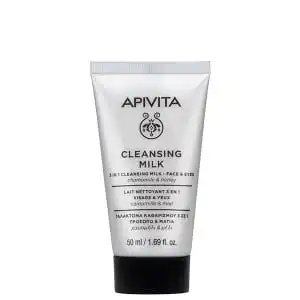 Apivita - Cleansing Mini Lait Nettoyant 3 En 1 - Visage & Yeux Avec Camomille Allemande & Miel 50ml à LE PIAN MEDOC