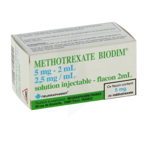 Methotrexate Biodim 5 Mg/2 Ml, Solution Injectable