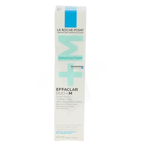 La Roche Posay Effaclar Duo+m Soin Triple Correction Anti-imperfections Boutons & Points Noirs Marques Post-acné Anti-rechute Tube/40ml