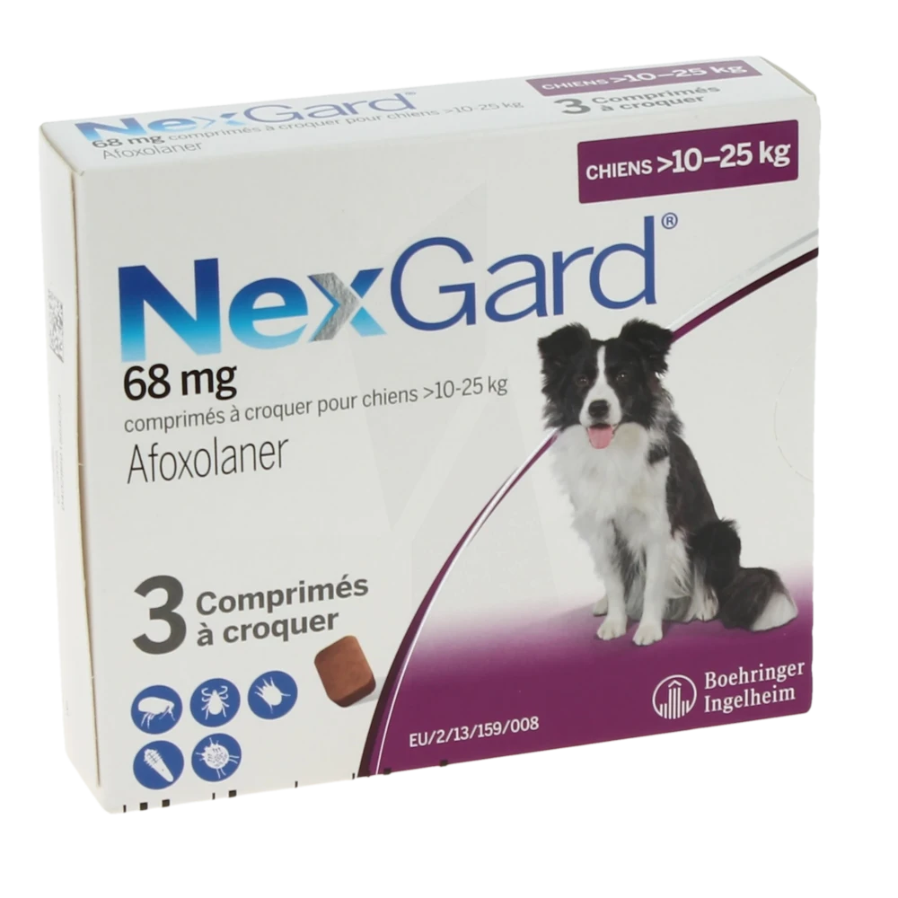 Nexgard 68 Mg Comprime A Croquer Pour Chiens 10 - 25 Kg, Comprimé à Croquer