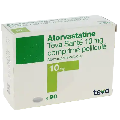 ATORVASTATINE TEVA SANTE 10 mg, comprimé pelliculé