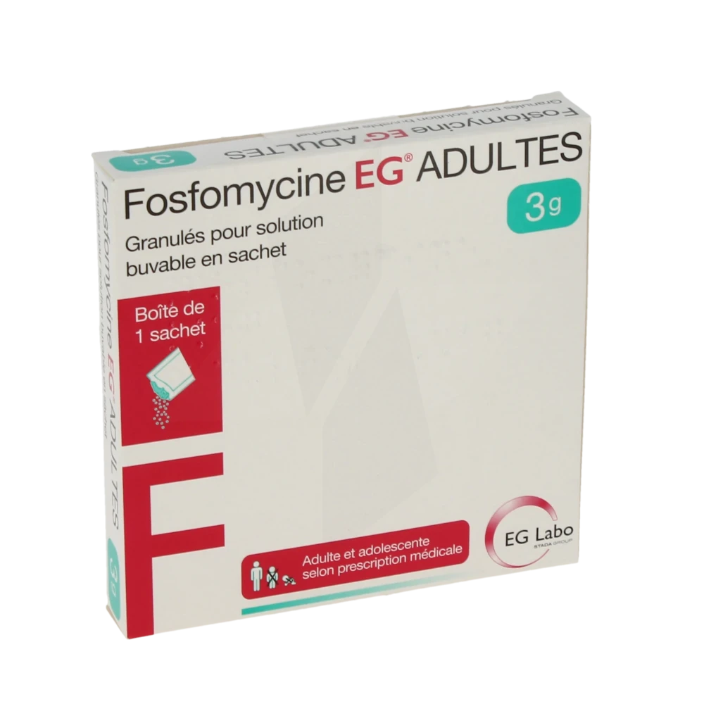 Fosfomycine Eg Adultes 3 G, Granulés Pour Solution Buvable En Sachet